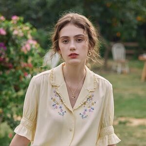 NWT Vintage Floral Embroidered Midi Dress by Simply Retro